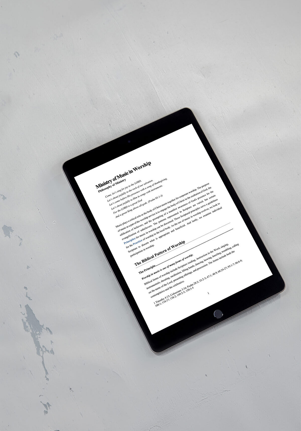 Ministry of Music in Worship